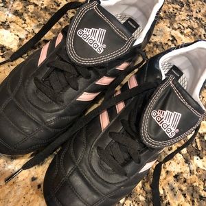 Pink and Black Adidas Cleats